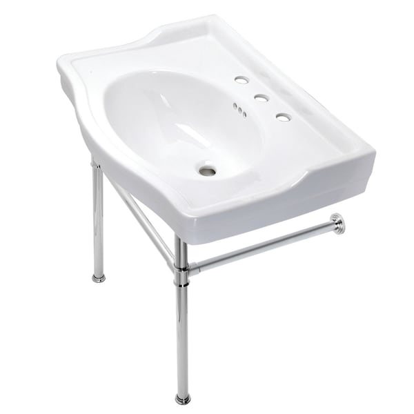Kingston Brass VPB33081ST 30-Inch Console Sink with Stainless Steel Legs, Polished Chrome VPB33081ST - main